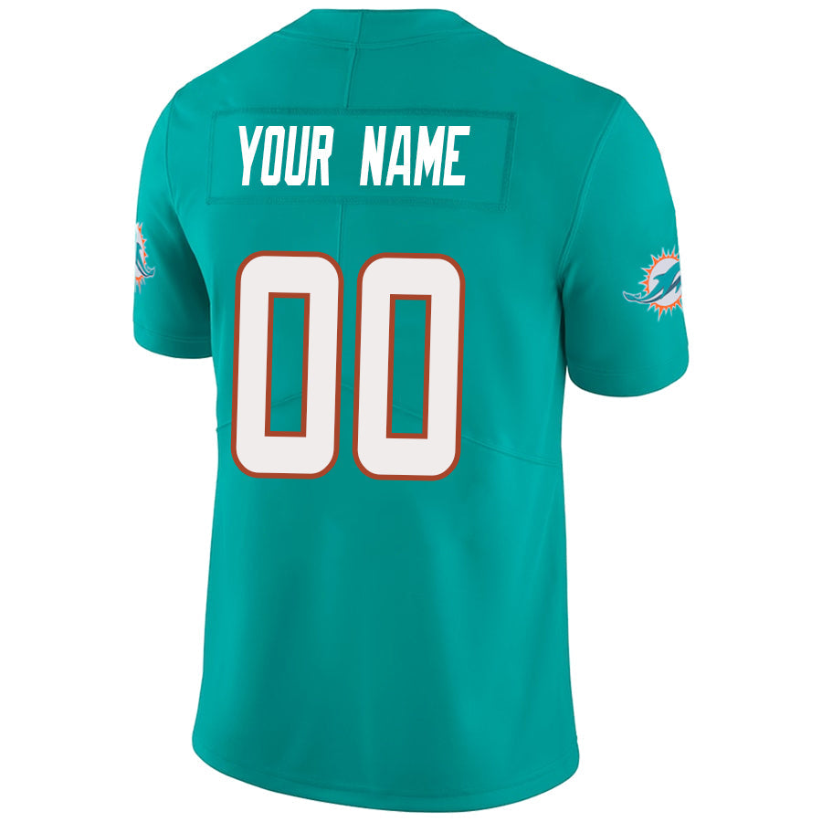 Custom M.Dolphins Aqua Game Football Jerseys -American Stitched Football Jerseys