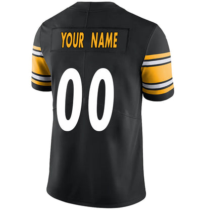 Custom P.Steelers Black Game Football Jersey -Stitched American Football Jerseys