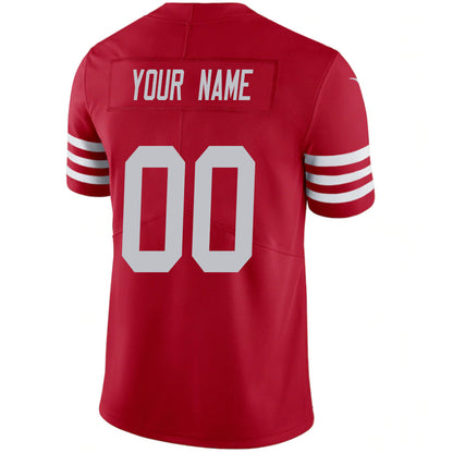 Custom SF.49ers Red Game Football Jersey -Stitched American Jerseys