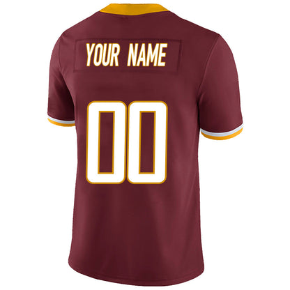 Custom W.Commanders Burgundy Vapor Elite Football Jersey -Stitched American Jerseys