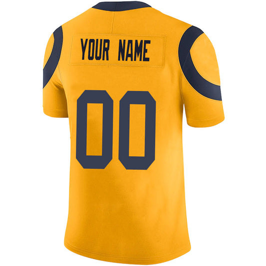 Custom LA.Rams Gold Game Football Jerseys -American Stitched Football Jerseys