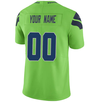 Custom S.Seahawks Green Game Football Jersey -Stitched American Jerseys