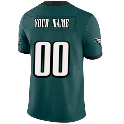 Custom P.Eagles Green Vapor Game Jersey -Stitched American Football Jerseys