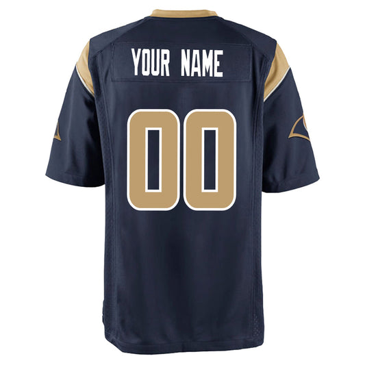 Custom LA.Rams Navy Game Jersey -American Stitched Football Jerseys