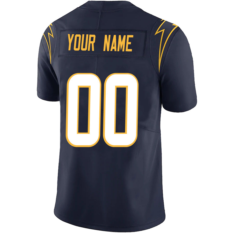 Custom LA.Chargers Navy Game Jersey -American Stitched Football Jerseys