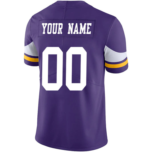 Custom MN.Vikings Purple Game Football Jersey -American Stitched Football Jerseys