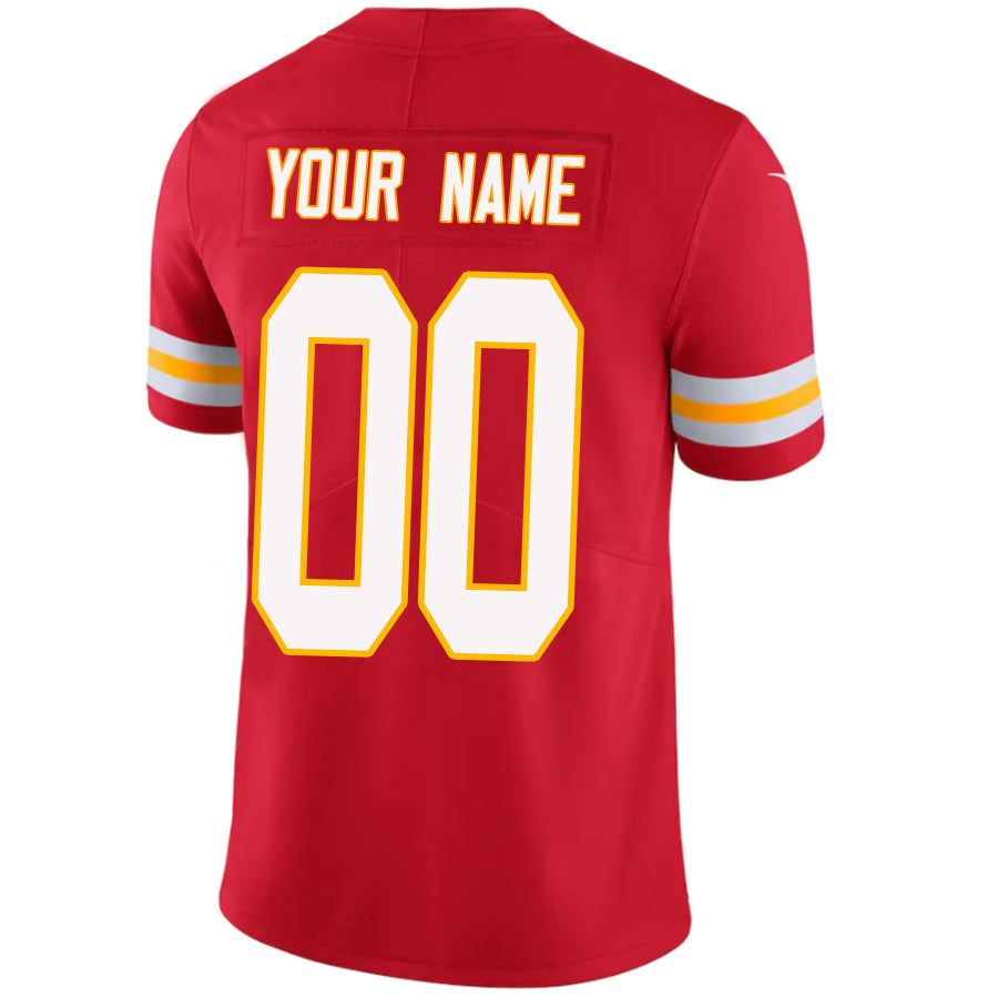 Custom KC.Chiefs Red Vapor F.U.S.E. Elite Jersey -American Stitched Football Jerseys