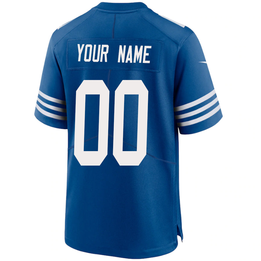 Custom IN.Colts Royal Game Jerseys -American Stitched Football Jerseys