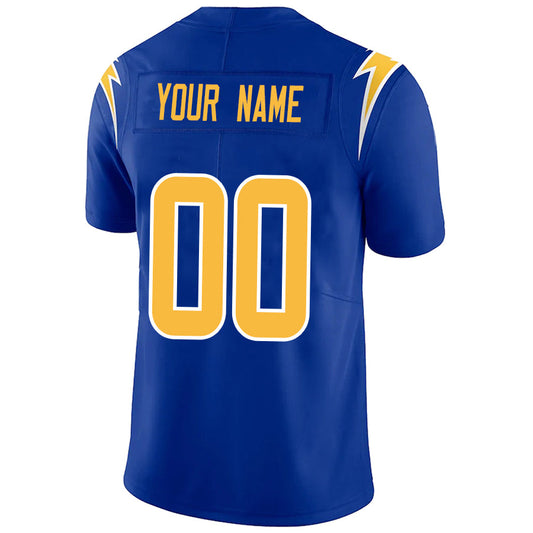 Custom LA.Chargers Royal Game Jerseys -American Stitched Football Jerseys