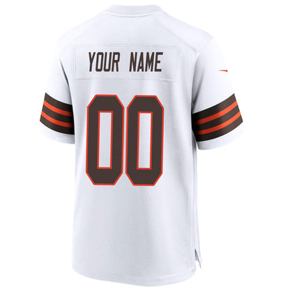 Custom C.Browns White Vapor Elite Jerseys -Stitched American Football Jerseys