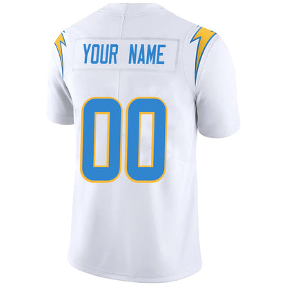 Custom LA.Chargers White Game Jerseys -American Stitched Football Jerseys