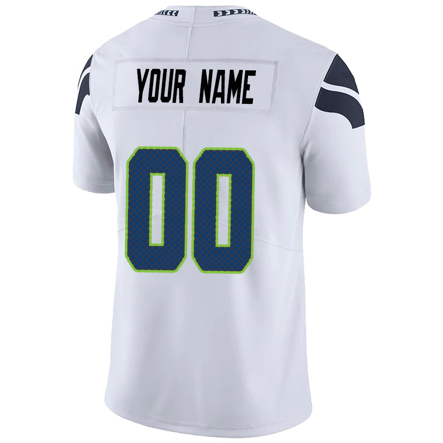 Custom S.Seahawks White Game Football Jersey -Stitched American Jerseys