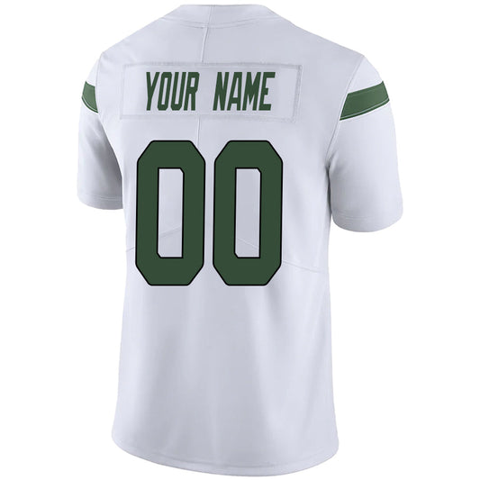 Custom NY.Jets White Vapor Elite Jersey -Stitched American Football Jerseys