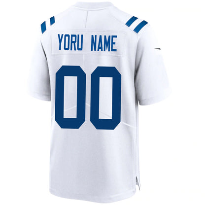 Custom IN.Colts White Game Football Jerseys -American Stitched Football Jerseys