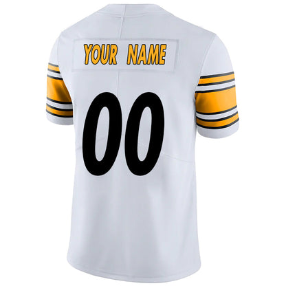 Custom P.Steelers White Game Football Jersey -Stitched American Jerseys