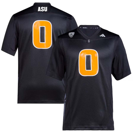 A.State Sun Devils #0 Player Premier Jersey - Black Stitched American College Jerseys