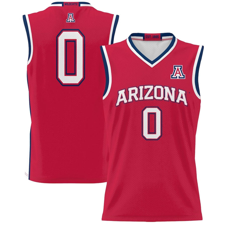 A.Wildcats #0 Player Unisex Lightweight Basketball Jerseys - Red Stitched American College Jerseys