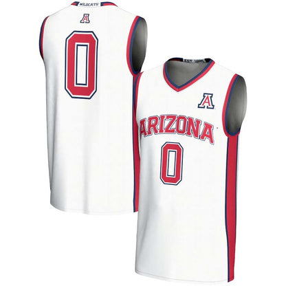 A.Wildcats #0 Player Unisex Lightweight Basketball Jerseys - White Stitched American College Jerseys