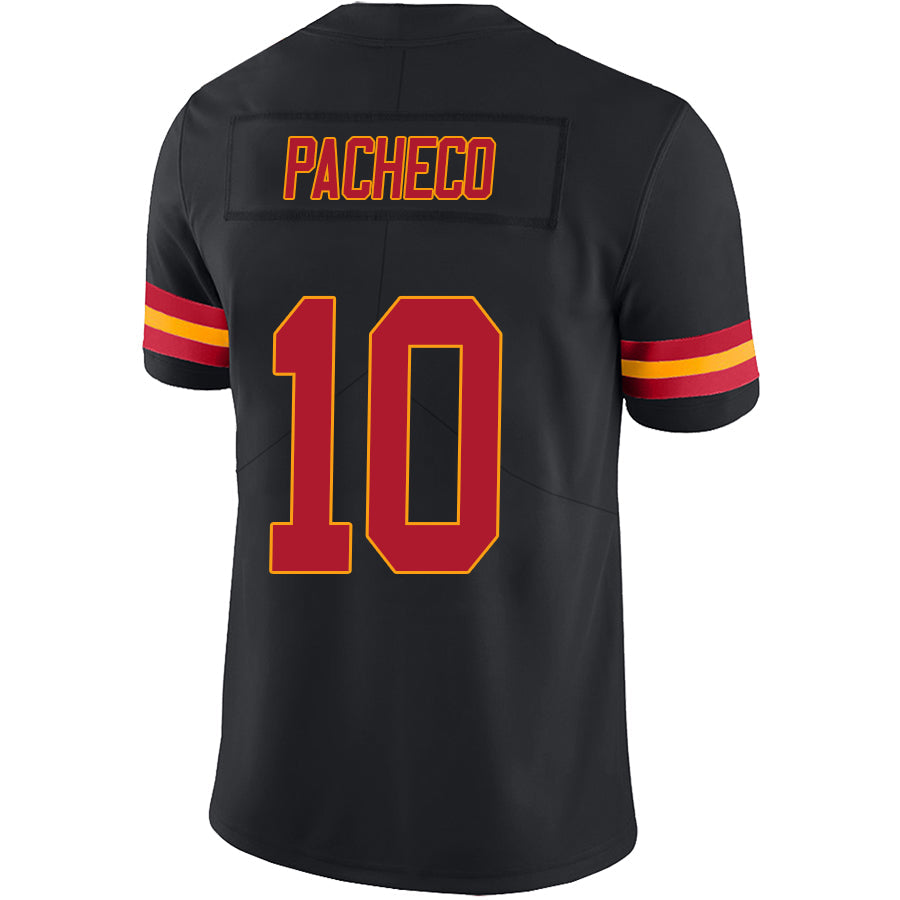 #10 Isiah Pacheco Player KC.Chiefs Black Stitched Game Football Jerseys