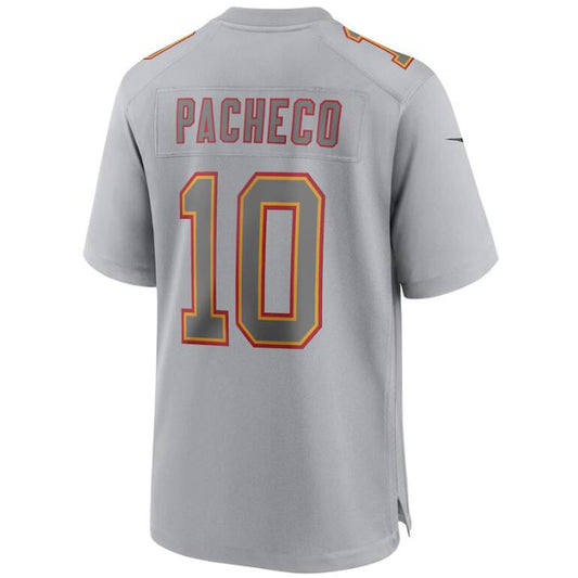 #10 Isiah Pacheco Player KC.Chiefs Gray Stitched Game Football Jerseys