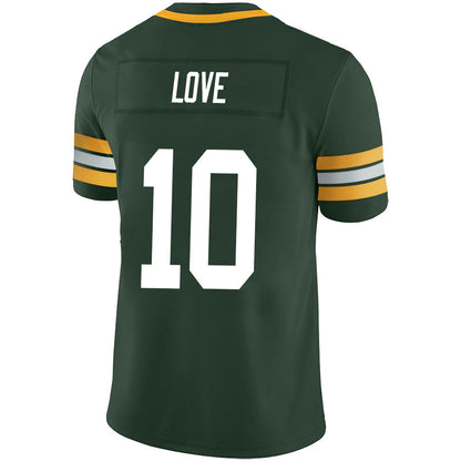 GB.Packer #10  Jordan Love Green Player Game Stitched Football Jerseys