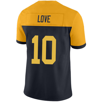 GB.Packer #10  Jordan Love Player Navy Game Stitched Football Jerseys