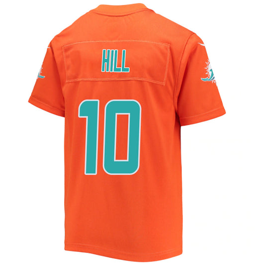 #10 Tyreek Hill Player M.Dolphins Orange Stitched Game Football Jerseys