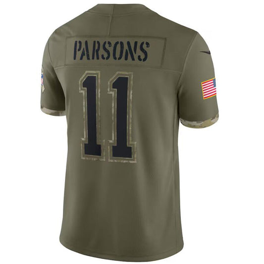 D.Cowboys #11 Micah Parsons Olive Salute To Service Player Football Jerseys