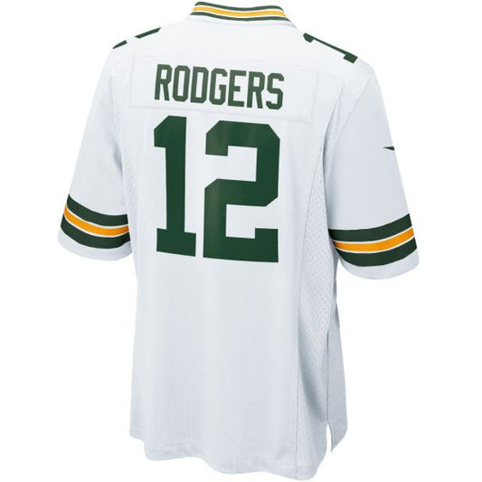 GB.Packers #12 Aaron Rodgers Player White Game Jersey Stitched American Football Jerseys