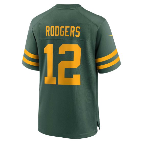 GB.Packers #12 Aaron Rodgers Player 50s Green Classic Game Stitched American Football Jerseys