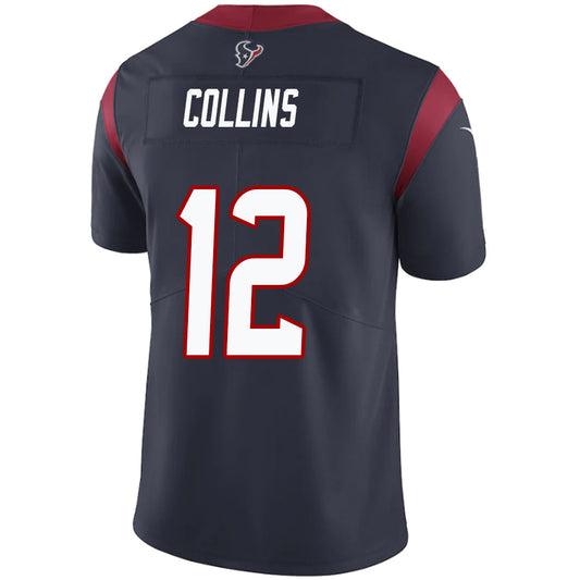 H.Texans #12 Nico Collins Player Navy Game Stitched Football Jerseys