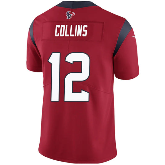 H.Texans #12 Nico Collins Player Red Game Stitched Football Jerseys