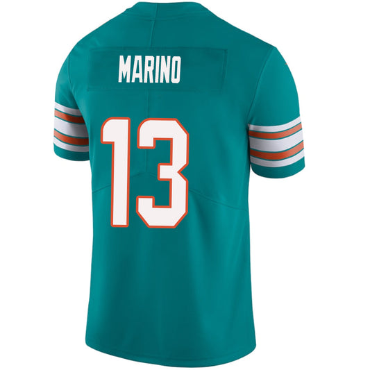 #13 Dan Marino Player M.Dolphins Aqua Vapor F.U.S.E. Limited Stitched Football Jerseys