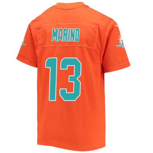 #13 Dan Marino Player M.Dolphins Orange Game Football Jerseys