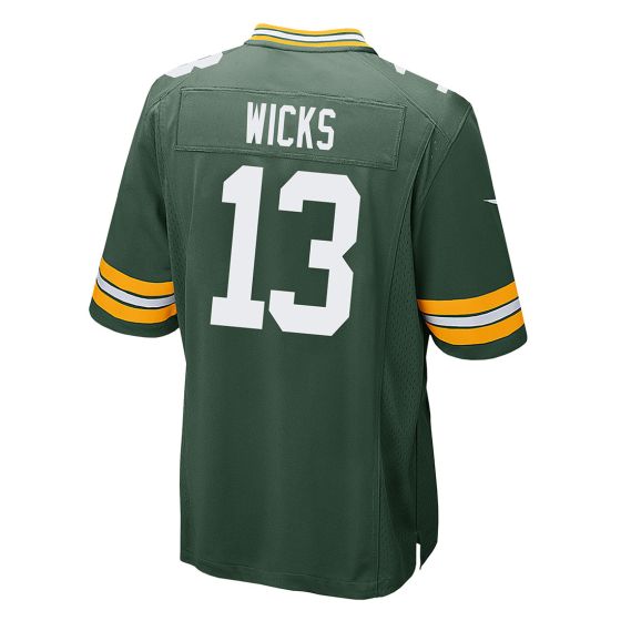 GB.Packers #13 Dontayvion Wicks Player Green Game Stitched American Football Jerseys