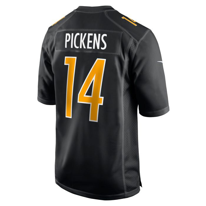 P.Steelers #14 George Pickens Player Replica Carbon Black Stitched American Football Jerseys