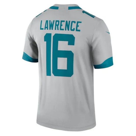 #16 Trevor Lawrence Player J.Jaguars Gray Inverted Legend Football Jerseys