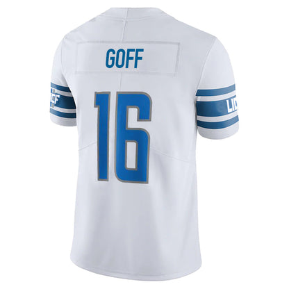 D.Lions #16 Jared Goff Player White Team Legend Stitched Football Jerseys