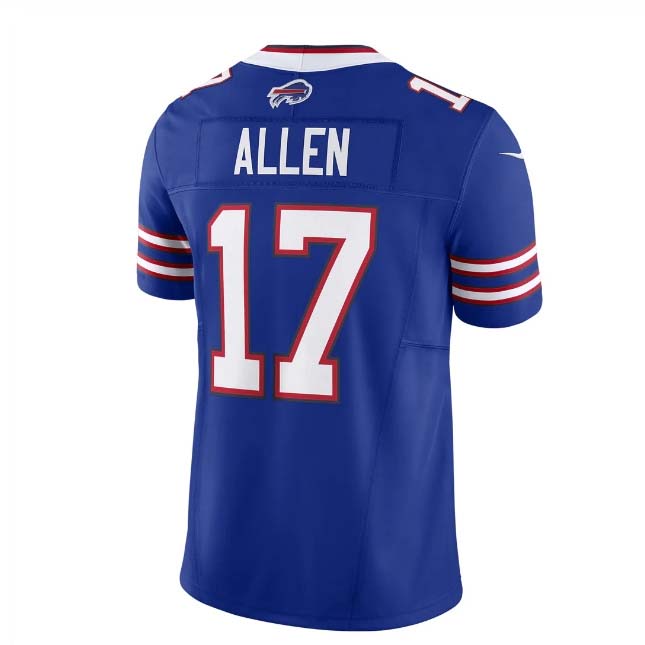 B.Bills #17 Josh Allen Royal Vapor F.U.S.E. Limited Player Jersey – Home American Football Jerseys