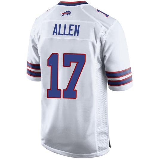 B.Bills #17 Josh Allen Player White Game American Stitched Football Jerseys