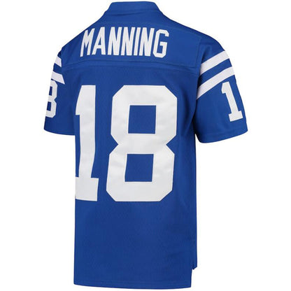 IN.Colts #18 Peyton Manning Mitchell & Ness Royal 1998 Legacy Retired Player Football Jerseys