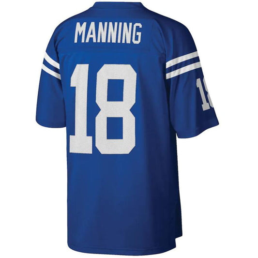 IN.Colts #18 Peyton Manning Player Mitchell & Ness Royal Legacy Football Jerseys