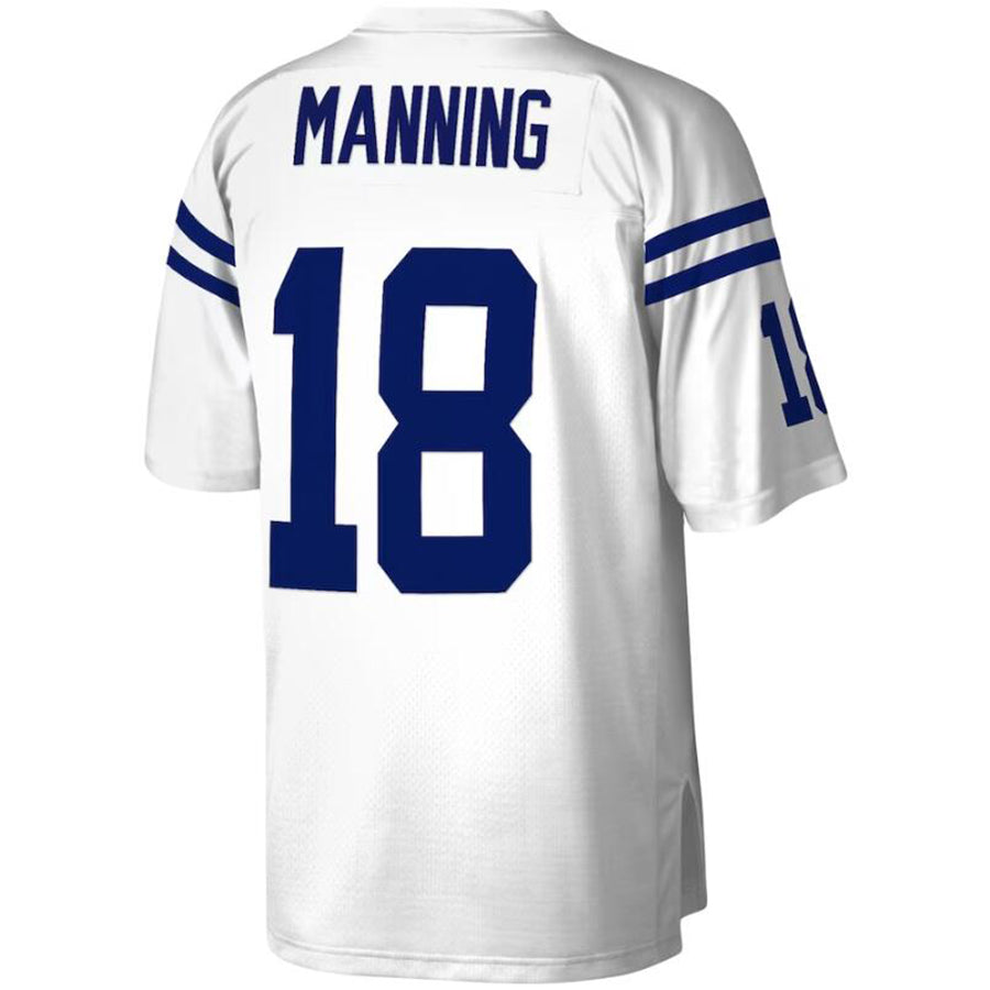 IN.Colts #18 Peyton Manning Player Mitchell & Ness White Legacy Football Jerseys