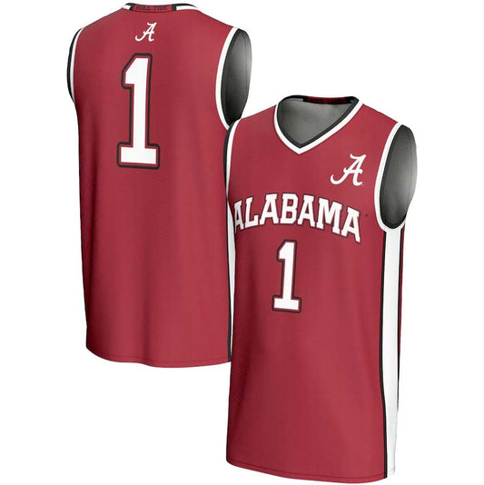 #1 A.Crimson Tide Player Lightweight Basketball Jersey - Crimson Stitched American College Jerseys