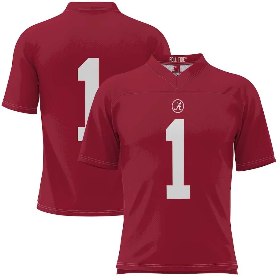 #1 A.Crimson Tide Player Game Jerseys - Crimson Stitched American College Jerseys