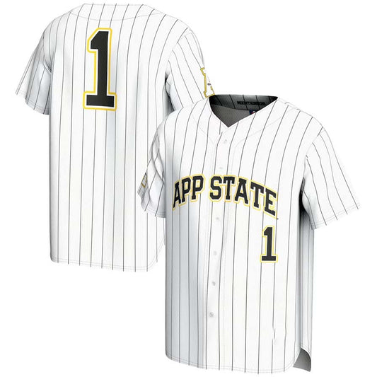 A.State Mountaineers #1 Player Lightweight Baseball Jersey - White Stitched American College Jerseys