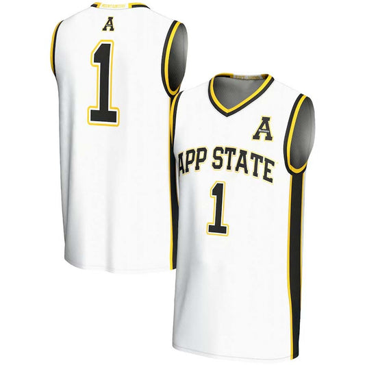 A.State Mountaineers #1 Player Unisex Lightweight Basketball Jerseys - White Stitched American College Jerseys