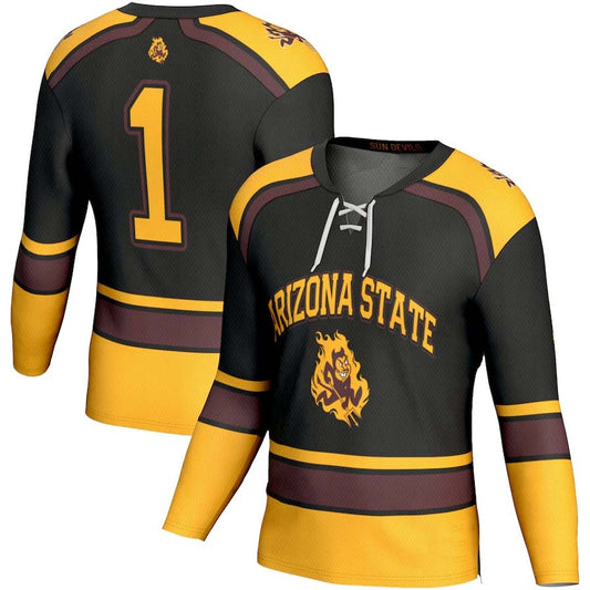 A.State Sun Devils #1  Player Game Fashion Jersey - Black Stitched American College Jerseys