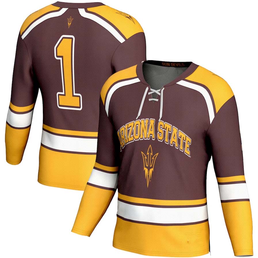 A.State Sun Devils #1  Player Game Fashion Jersey - Maroon Stitched American College Jerseys