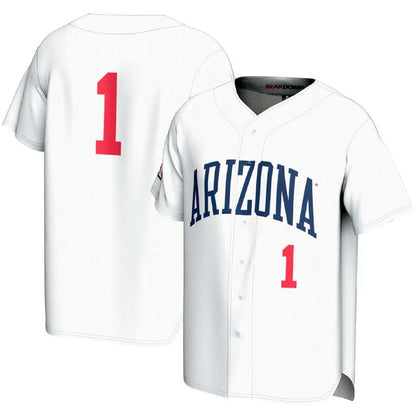 A.Wildcats #1 Player Lightweight Baseball Fashion Jerseys - White Stitched American College Jerseys